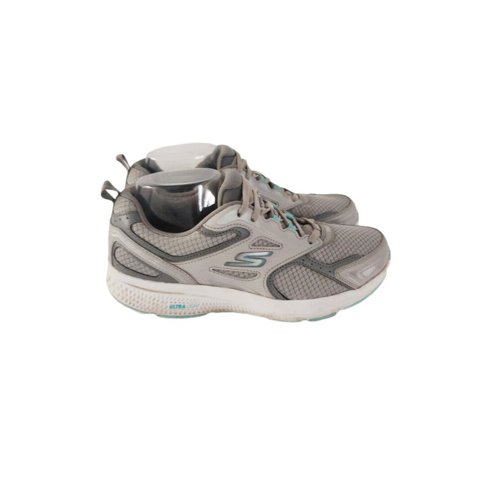 Skechers Go Run Consistent ultra light Running Shoes Gray Blue Women's Size 8.5